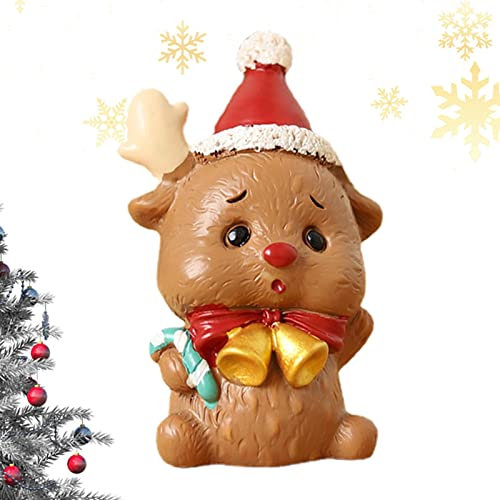 Weihnachtsfiguren | Weihnachtsschmuck Feengarten Landschaft Handwerk – Weihnachtsmann Baum Rentier Tier Weihnachtsschmuck für Weihnachtsfeier, Wintergarten Landschaft