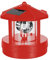 SPORTARC Solar-Leuchtturm, rotierender Leuchtturm, runde Unterseite, LED-Licht, für den Außenbereich, Garten, Landschaft, Hof, Rasen, dekoratives Licht, rot