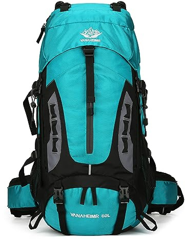 60 l Wanderrucksack, Camping-Rucksack, Jagd-Rucksack für Outdoor, wasserabweisend, taktischer Rucksack für Damen und Herren, Tiefes Blau, Large, Outdoor