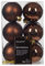 Weihnachtskugeln Kunststoff 6cm x 12 Stück Christbaumkugeln Set bruchsicher Espressobraun lederbraun - Schokobraun - kastanienbraun - kupferbraun - Zimt
