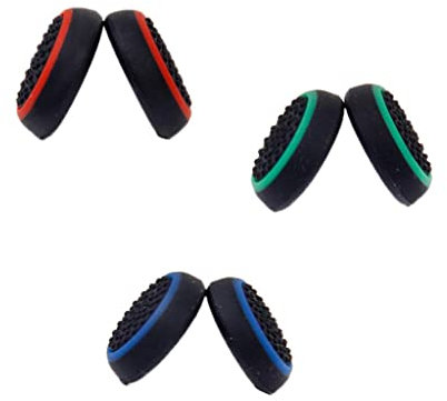 Tiuimk Capuchons universels bicolores pour boutons non éclairés Rouge/bleu/vert pour 4 manettes PS4/PS3/PS2