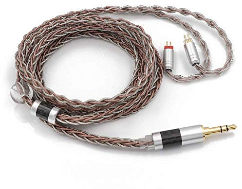 LINSOUL Tripowin C8 - Cable de Repuesto Trenzado para Auriculares BL03 KZ ZS10 PRO AS10 ZS6 ES4 ZST ZSR TRN V80 (2pin0,78 mm, Conector de 3,5 mm)