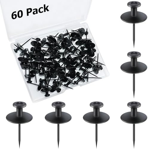 60 Stück Metall-Reißnägel für Wandaufhänger, Doppelkopf-Pinnnadel-Haken, kleine Nägel zum Aufhängen von Bildern, mieterfreundliche Dekoration für Zuhause, Büro, zum Aufhängen von Bildern ohne