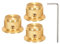 sourcing map Aluminium Potentiometer Knobs 6mm Guitar Control Knobs 1/4 Shaft for Guitar,Bass,Audio,Power Amplifiers,Volume Control 24mm/0.94 Diam Gold Pack of 3(with Un Wrench)