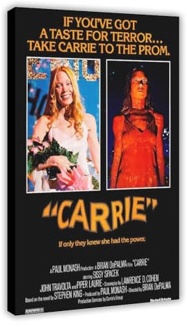 SPERKY Carrie Filmposter 1976, Film-Leinwand-Poster, Wandkunst, Dekordruck, Bild, Gemälde für Wohnzimmer, Schlafzimmer, Dekoration, Rahmen-Stil, 40 x 60 cm
