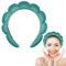 WLLHYF Spa-Stirnbänder, Haarband zum Waschen des Gesichts Gesichts-Make-up-Entfernung Haarband Frottee-Stirnband Hautpflege-Haarreifen Schwammblasenstoff-Haarwickel für Frauen Dusche, Sport (Grün)