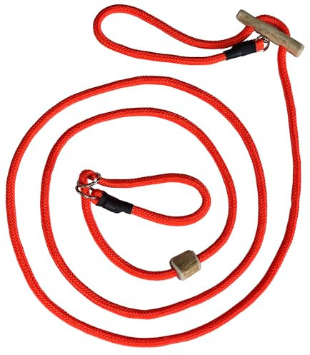 Themahund Umhängeleine Moxonleine mit Zugstopp 8mm (280 cm, Signalorange)