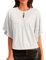 GRACE KARIN Damen Pailletten Top Rundhals Langarm Glitzer Party Oberteil Silber Weiß 2XL