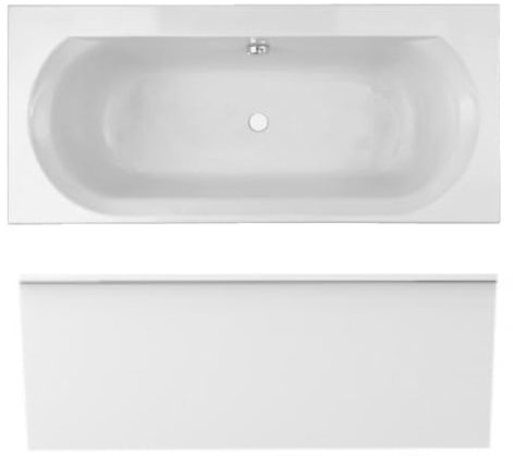 Pack baignoire droite 180 x 80 JACOB DELAFON Elise + tablier en niche + vidage
