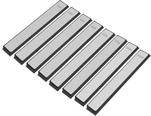 Pvczool 8Pcs Stone Bar Knife Sharpener Fixed Angle Sharpening Whetstone Kitchen Frinding Blade Sharpening