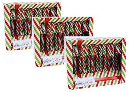 Bonds Mint Candy Canes 12 Pack 144g Pack of 3-36 Canes- Treat or Tree Decoration