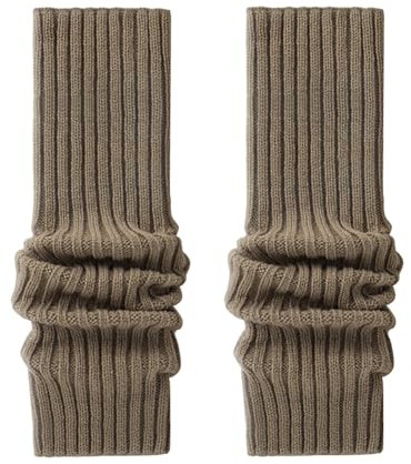 VUCDXOP Damen Langer Beinwärmer Frauen Mädchen Winter Crochet Stricken Stulpen Beinstulpen Beinwärmer Kniestrümpfe Legwarmers Strümpfe Overknees, in Einheitsgröße (Teekaffee)