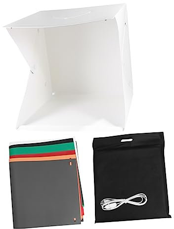 BELLIFFY Faltbare Mini Fotostudio Lichtzelt Mit Hintergrundfarben Und USB-stromversorgung Einstellbare Helligkeit Für Produktfotografie