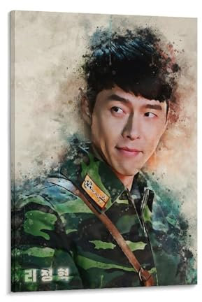 biugjguv Hyun Bin Watercolor Art Classic MusicFashion Poster Decorative Painting Canvas Wall Art Living Room Posters Bedroom Painting24x36inch(60x90cm)