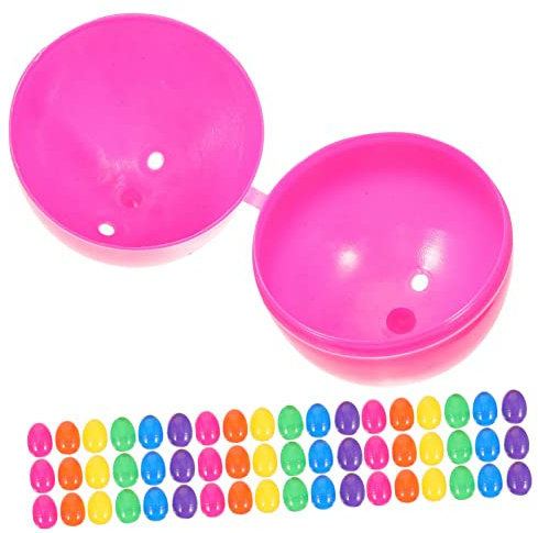 BESTonZON 50stücke Füllbare Ostereier Bunte Dekorationen Für Ostern Wiederverwendbare Kunststoff-ostereier Als Süßigkeitenboxen Für Ostern Und Party-favoriten