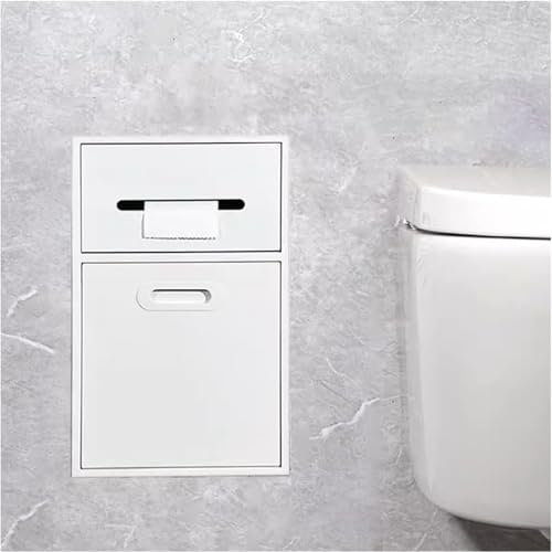 Edelstahl-Toilettenpapier-Aufbewahrungsregal, Edelstahl-Badezimmer-Nische, Toilettenpapier-Aufbewahrungsregal, eingelassene wasserdichte Dusch-Nische für Badezimmer-Aufbewahrung/Shampoo(Blanco)