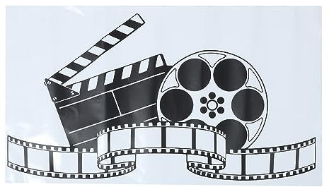 Hemobllo Filmrolle Wandtattoo Abnehmbare PVC Wandsticker Für Kino Deko 58x63cm Dekorative Wandkunst Für Zuhause Hotel Bar Und Café