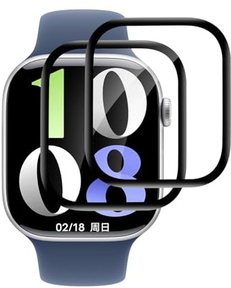 VideoSecu 2 Stück für Panzerglas für Apple Watch Series 10 46mm Schutzfolie, Flexible Selbstheilende TPU Folie, Blasenfreie, Kratzfest, Anti-Fingerabdruck, Ultradünnes 0.2mm, Perfekte Passform