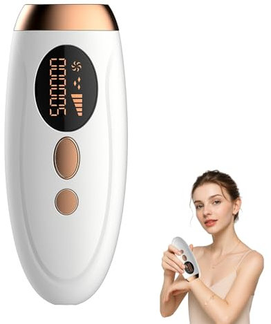 Glowvida IPL Laser-Haarentfernungsgerät für Damen & Herren - Ganzkörper Anwendung mit 5 Intensitätsstufen | Schnelle Ergebnisse (Weiß)