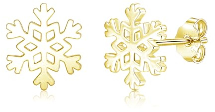 Cangall Silber Weihnachts Ohrstecker, 925 Sterling Silber Elch Weihnachtsbaum Schneeflocke Ohrringe mit 5A Zirkonia, Hypoallergen Süße Schlafen Knorpel Weihnachts Ohrringe Stecker Geschenk für Damen