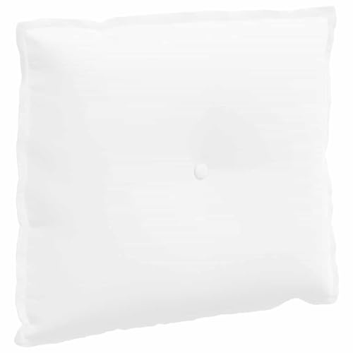 vidaXL Rückenkissen Weiß 60 x 19 x 50 cm Stoff