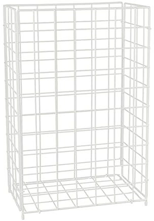 Relaxdays Papierkorb, 25 Liter, HxBxT: 35,5 x 28,5 x 19 cm, Büro & Arbeitszimmer, offen, Metall, Papiermülleimer, weiß