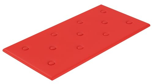 vidaXL Wandkopfteilen 12 pcs Rot 60 x 30 cm Kunstleder, Stylische, rechteckige Wandpaneele für Wohnideen, modernes Design, robuste Verkleidung, DIY-Lösungen für jeden Raum