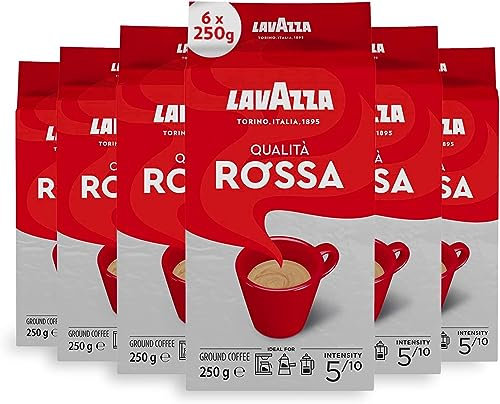 Lavazza Qualita Rossa Ground Coffee 250g (6 Bags)