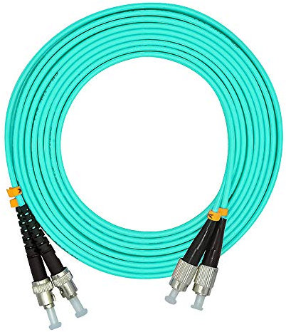 Jeirdus - Cavo ottico a fibre ottiche multimodali da 5 m FC a ST Duplex OM3 10G per ponticello 50/125 FC-ST
