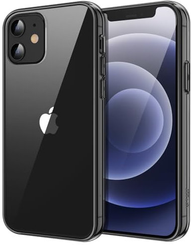 JETech Case for iPhone 12 mini 5.4-Inch, Shockproof Bumper Phone Cover, Anti-Scratch Clear Back (Black)