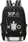WANHONGYUE SCP Anime Cosplay Schultasche Rucksack Laptop Backpack mit USB-Ladeanschluss Schwarz / 20