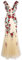 Angel-fashions Robe de Bal avec col en V Profond et Paillettes Rose Small