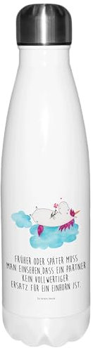 Mr. & Mrs. Panda Trinkgefäß Einhorn Verliebt - Geschenk, Kaffeeflasche, Unicorn, trinkflaschen, Einhörner, Trinkflasche, Liebesbeweis, Thermosflasche, Wasserflasche, Liebe, Wolke, Thermos, Deko