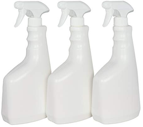 Super Net Cali Botella pulverizador vaporizador de plástico. 750 ml. Rellenable para jardín, Limpieza, Industria, hogar y Profesional. Resistente Productos químicos. (3 Unidades, Blanco)