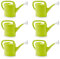 Acan - Pack de 6 regaderas de plástico de 2 litros, regar Flores, Plantas de jardín, Herramientas, Utensilios jardinería riego, casa, balcón, terraza, Patio (Verde Pistacho)