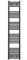 Myhomeware 300mm Wide Straight Black Heated Bathroom Towel Rail Radiator For Central Heating Designer UK (300 x 1700mm)