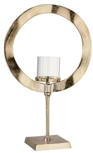 Photophore Design sur Pied Rond 63cm Or