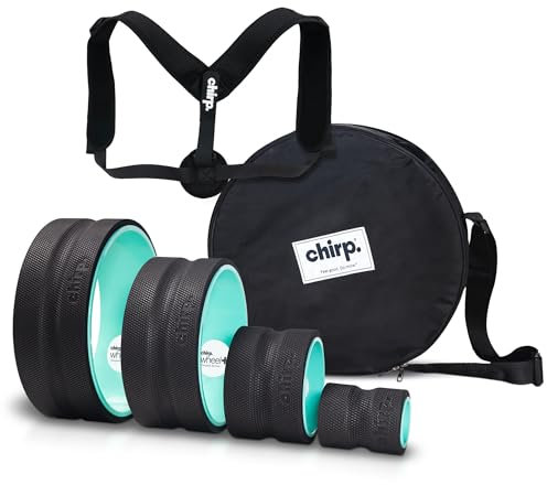 Chirp Wheel+ Schaumstoffrolle zur Linderung von Rückenschmerzen, Muskeltherapie und Tiefengewebe-Massage – ultimatives Rücken- und Nackenschmerzen-Bündel