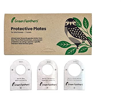 3 Pack Of Bird Box Stainless Steel Cover Plates | For A Variety Of Bird Species | Stainless Steel | Bird House Entrance Protection