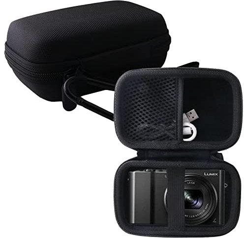 WERJIA Étui de Transport Rigide Compatible avec Les appareils Photo numériques Panasonic Lumix ZS99/DC-ZS70/ZS60/ZS80/DMC-ZS100/DMC-ZS200, TZ200, Noir, Simple et Facile