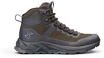 RevolutionRace Herren Phantom Trail Mid Waterproof Hiking Boots, Wasserdicht Wanderschuhe Herren für alle Outdoor-Aktivitäten, Dark Olive, 42