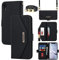 Cavor Case compatible with iPhone XR Phone Case With Strap,Crossbody Flip Leather Wallet Case,[5 Card Holder][Mirror][Magnetic],Lanyard Case Cover for women - Black
