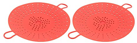 2 pezzi Steamer in silicone, per pentole a pressione, forno a microonde, multicooker, rosso