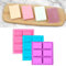 Moldes para Hacer Jabón, Moldes para Jabones, Molde de Silicona para Jabón, DIY Moldes para Jabones, Moldes Jabones Artesanales, Molde Silicona Rectangular, 3 Piezas (Rosa + Azul + Púrpura)
