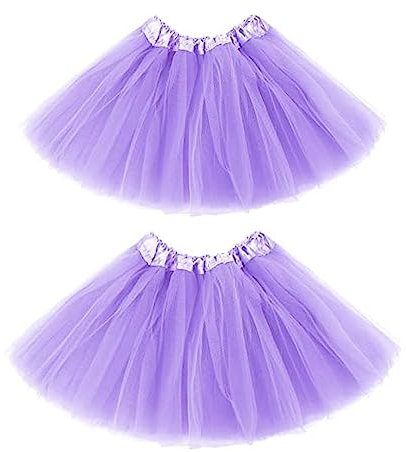 RY-EALY Gonna da Ballo Totem per Bambini Poncho Tulle Elastico 3 Livelli Costume Fata Principessa Danza Performance Mardi Gras Halloween Abiti da Festa di Capodanno 2-8 Anni（Viola）