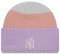 New Era New York Yankees Purple Orange Beige MLB Women Stripe Beanie - One-Size