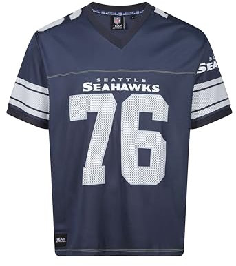 Recovered Seattle Seahawks Navy NFL Oversized Jersey Trikot Mesh Relaxed Top - XL
