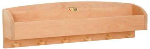 Holzspielzeug Peitz Kinder Wand-Garderobe Mützen-Ablage | Kinderzimmermöbel | Massivholz 8054