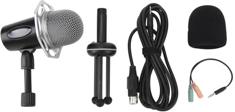 Dynamisches Mikrofon, Abnehmbares Gaming-Mikrofon-Set mit Unterstützender Lautstärkeregelung, LED-Anzeige, 3 modi, Integriertes Soundkarten-mikrofon 3,5 Mm