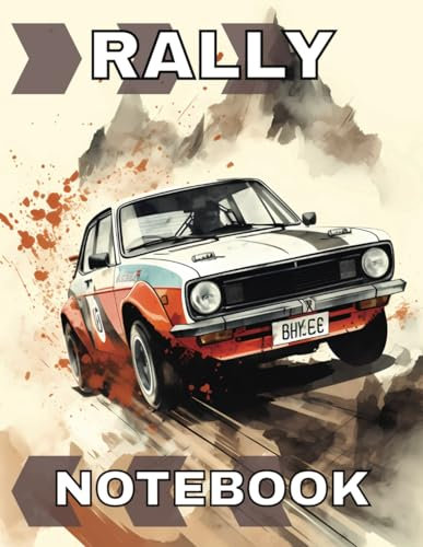 Rally Notebook: Clean Line Notebook, 120 Pages, 8.5x11in, White Paper, Glossy Cover, For Fans Of Automobiles, Rally Cars And Racing Cars